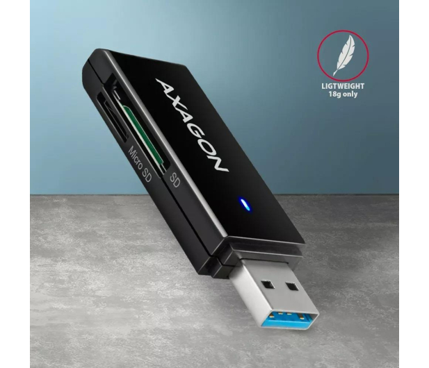 Axagon CRE-S2N, USB-A 3.2 SUPERSPEED 2-slot & lun SD/microSD, UHS-I - 1353403 - zdjęcie 5